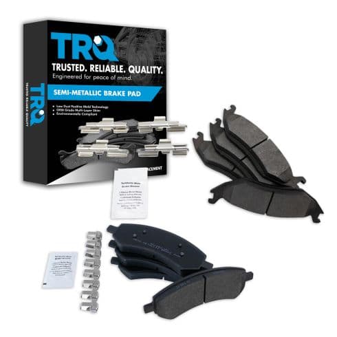 Pastillas de freno semimetálicas · Tren delantero · Tren trasero