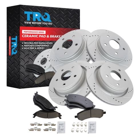 Kit de pastillas y discos de freno · Tren delantero · Tren trasero